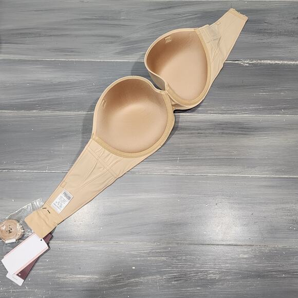 Calvin Klein Naked Glamour Strapless Push-Up Bra 36DD QF5677 Beige - Picture 6 of 12